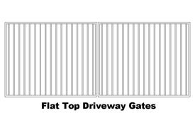 Flat Top Driveway Gates (code: DGFT)