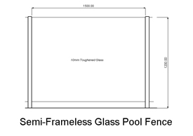 Semi-Frameless Glass Pool Fence (code: PFSFG)