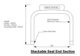 Stackable Seat End Section